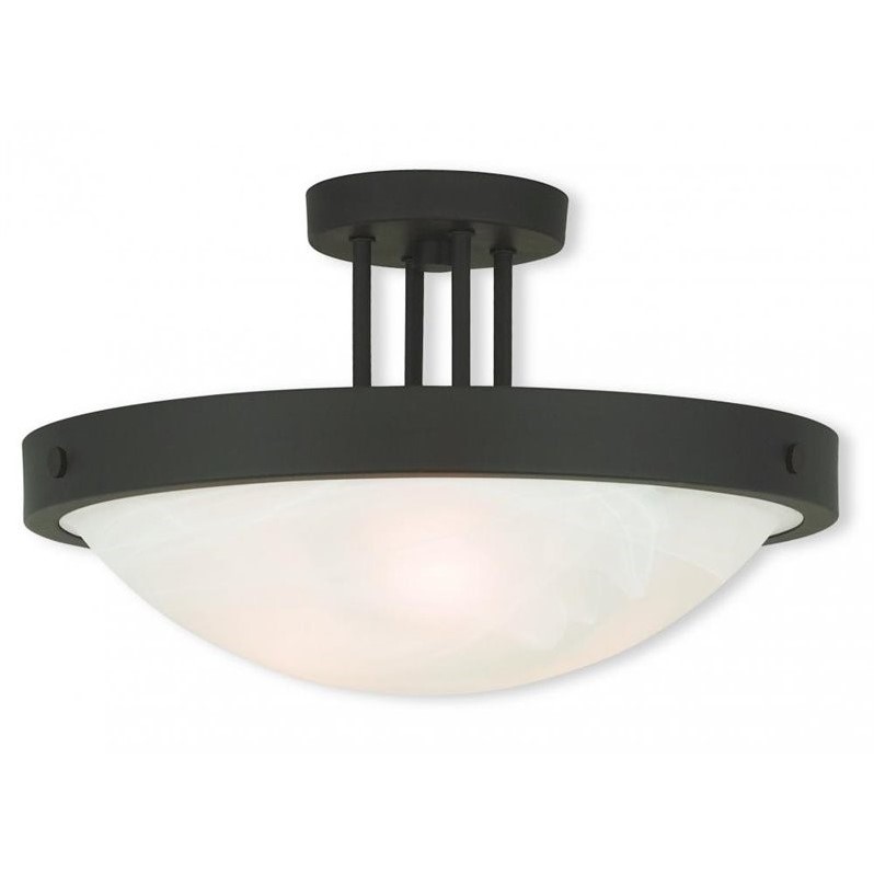 Livex Lighting New Brighton Ceiling Mount in Bronze