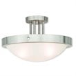 Livex Lighting New Brighton Ceiling Mount in Brushed Nickel