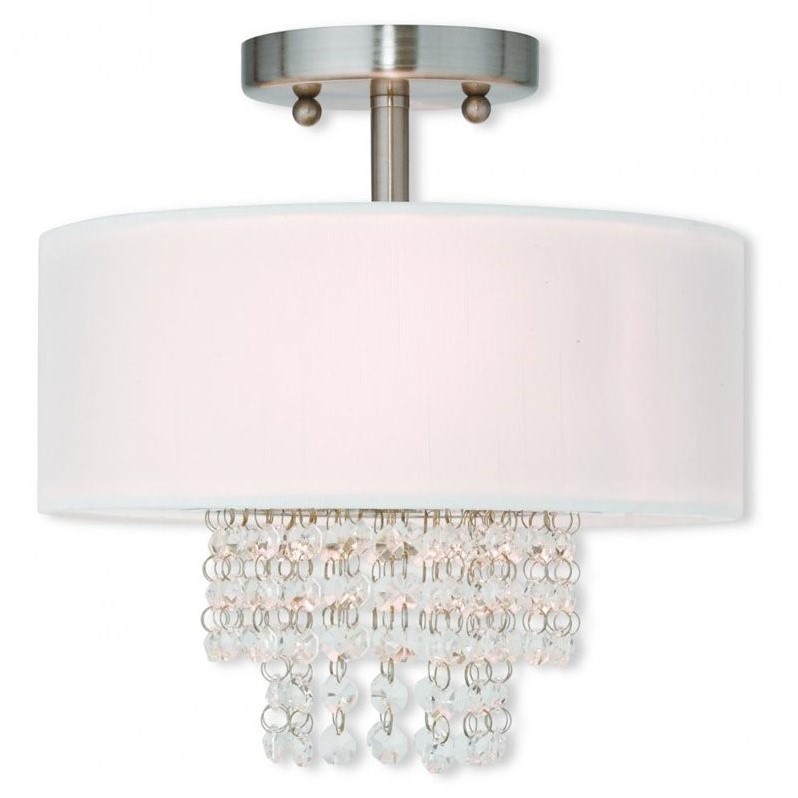 Livex Lighting Carlisle Ceiling Mount in Brushed Nickel