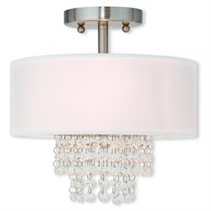 Livex Lighting Carlisle Ceiling Mount in Brushed Nickel