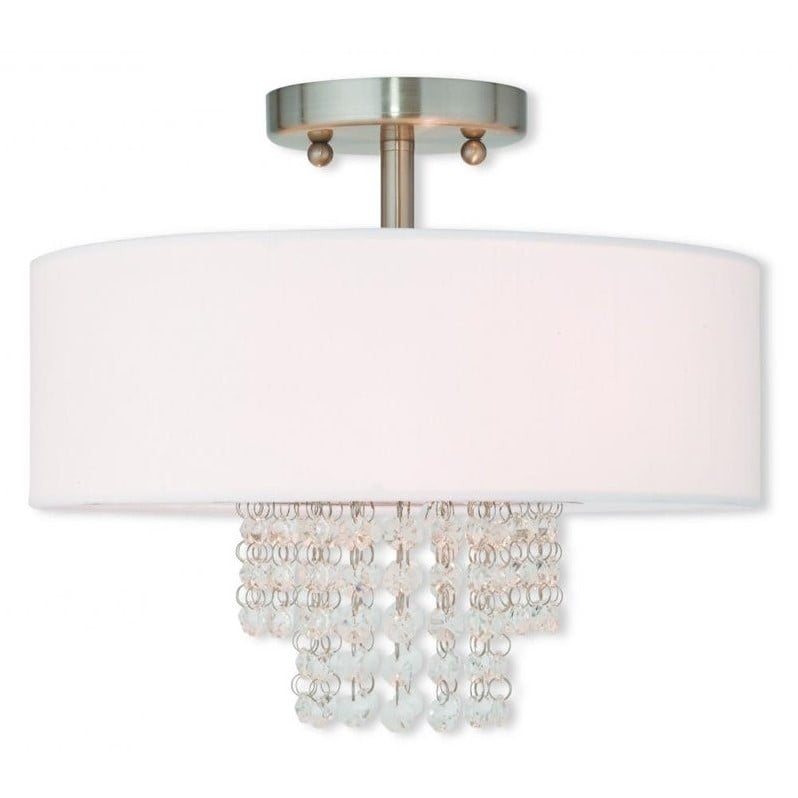 Livex Lighting Carlisle Ceiling Mount in Brushed Nickel