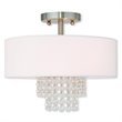 Livex Lighting Carlisle Ceiling Mount in Brushed Nickel