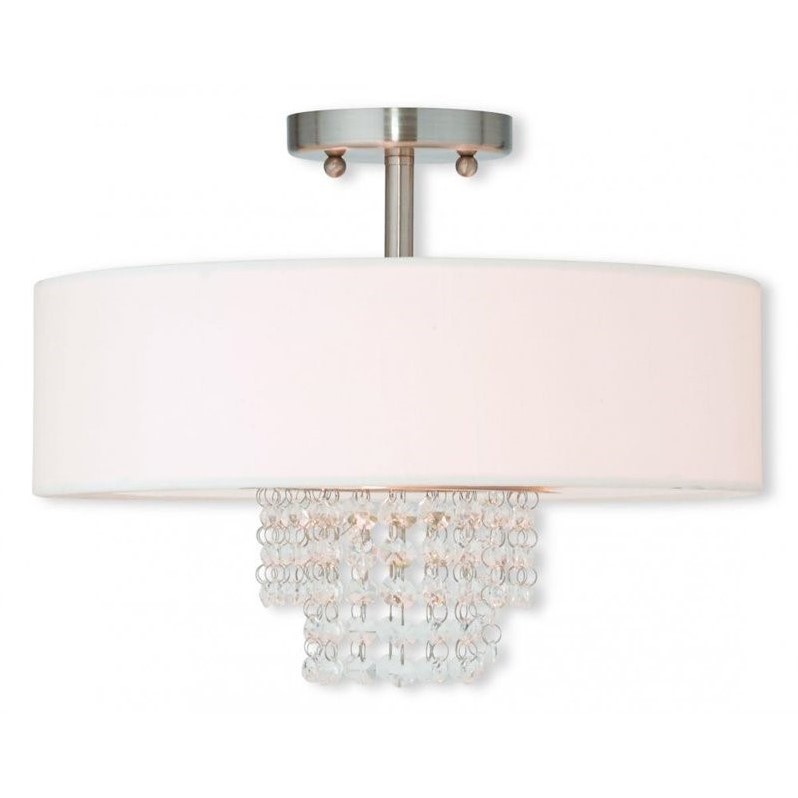 Livex Lighting Carlisle Ceiling Mount in Brushed Nickel