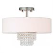 Livex Lighting Carlisle Ceiling Mount in Brushed Nickel