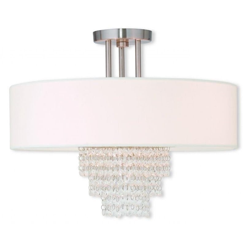 Livex Lighting Carlisle Ceiling Mount in Brushed Nickel