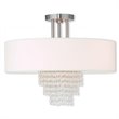 Livex Lighting Carlisle Ceiling Mount in Brushed Nickel
