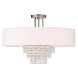 Livex Lighting Carlisle Ceiling Mount in Brushed Nickel