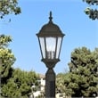 Livex Lighting Hamilton 3-Light Metal Outdoor Post Top Lantern in Textured Black
