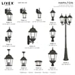 Livex Lighting Hamilton 3-Light Metal Outdoor Post Top Lantern in Textured Black