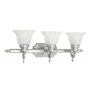 livex lighting french regency bath light in brushed nickel