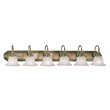 Livex Lighting Belmont 6 Bath Light in Antique Brass