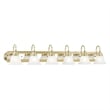 Livex Lighting Belmont 6 Bath Polished Brass and Chrome Light in Multi-Color