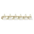 Livex Lighting Belmont 6 Bath Polished Brass and Chrome Light in Multi-Color