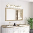 Livex Lighting Belmont 6 Bath Polished Brass and Chrome Light in Multi-Color