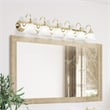 Livex Lighting Belmont 6 Bath Polished Brass and Chrome Light in Multi-Color