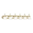Livex Lighting Belmont 6 Bath Polished Brass and Chrome Light in Multi-Color