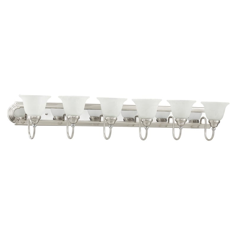 Livex Lighting Belmont 6 Bath Light in Brushed Nickel and Chrome