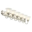 Livex Lighting Belmont 6 Bath Light in Brushed Nickel and Chrome