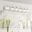 Livex Lighting Belmont 6 Bath Light in Brushed Nickel and Chrome