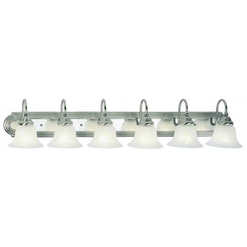 Livex Lighting Belmont 6 Bath Light in Brushed Nickel and Chrome