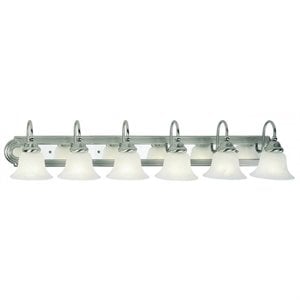 Livex Lighting Belmont 6 Bath Light in Brushed Nickel and Chrome