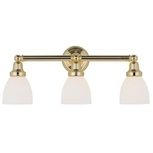 Livex Lighting Classic 3 Bath Light in Polished Brass