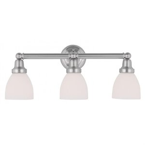 Livex Lighting Classic 3 Bath Light in Brushed Nickel