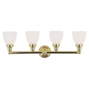 Livex Lighting Classic 4 Bath Light in Polished Brass