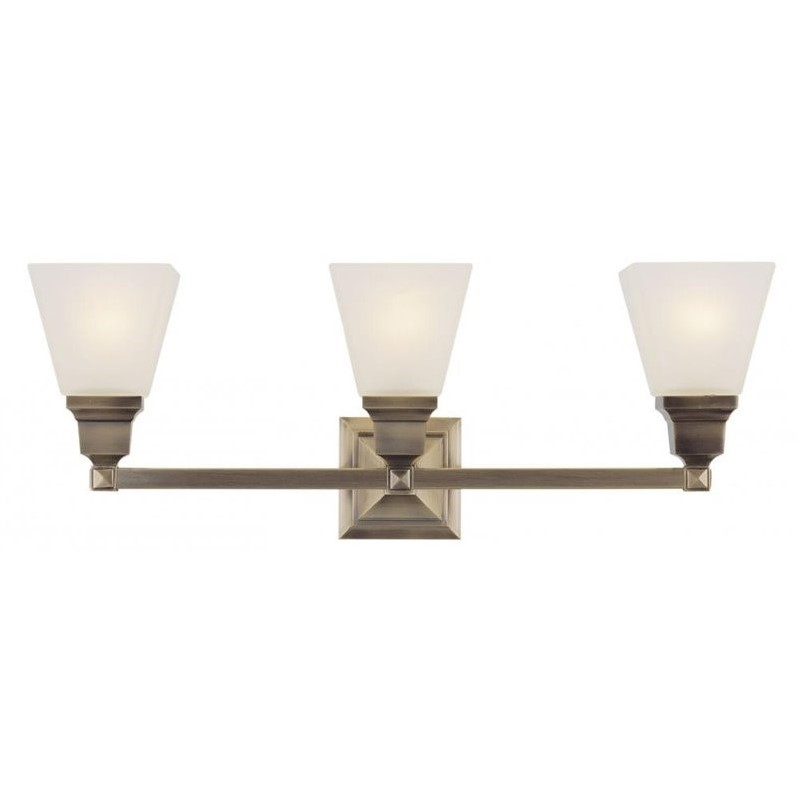 Livex Lighting Mission 3 Bath Light in Antique Brass