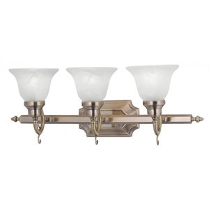 livex lighting french regency bath light in antique brass