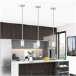 Livex Lighting Manhattan 1-Light Metal & Glass Single Pendant in Brushed Nickel
