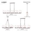 Livex Lighting Manhattan 1-Light Metal & Glass Single Pendant in Brushed Nickel