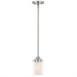 Livex Lighting Manhattan 1-Light Metal & Glass Single Pendant in Brushed Nickel