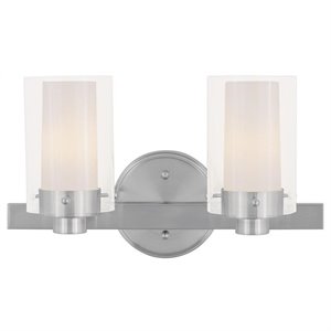 Livex Lighting Manhattan 2 Bath Light in Brushed Nickel