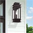 Livex Lighting Princeton 1-Light Brass Outdoor Wall Lantern in Bronze