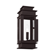 Livex Lighting Princeton 1-Light Brass Outdoor Wall Lantern in Bronze