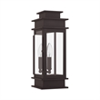 Livex Lighting Princeton 1-Light Brass Outdoor Wall Lantern in Bronze
