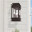 Livex Lighting Princeton 2-Light Brass & Glass Outdoor Wall Lantern in Bronze