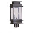 Livex Lighting Princeton 2 Light Outdoor Post Head in Vintage Pewter