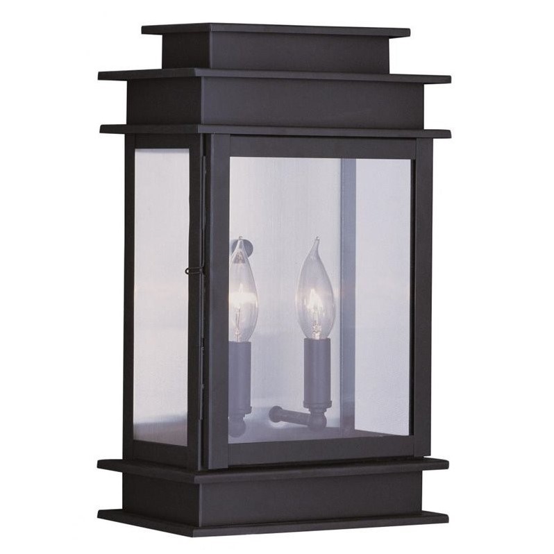 Livex Lighting Princeton 2 Light Outdoor Wall Lantern in Bronze