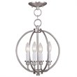 Livex Lighting Milania Convertible Ceiling Mount in Brushed Nickel