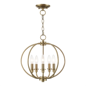 Livex Lighting Convertible Chain Hang/Ceiling Mount