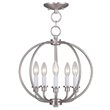 Livex Lighting Milania Convertible Ceiling Mount in Brushed Nickel