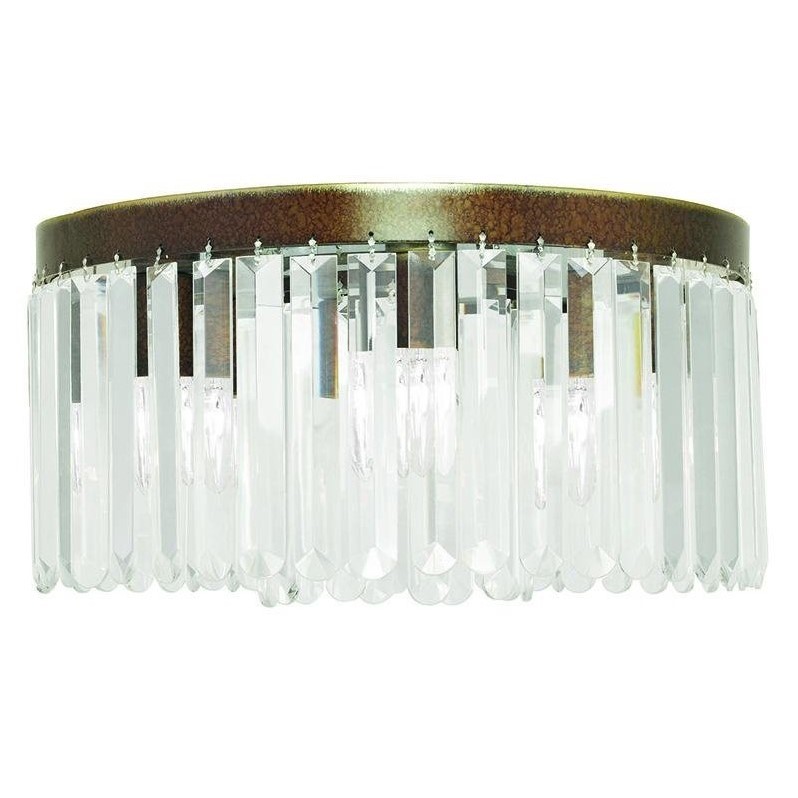 Livex Lighting Ashton Ceiling Mount in Hand Painted Palacial Bronze