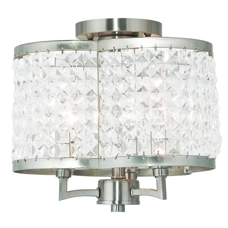 Livex Lighting Grammercy Ceiling Mount in Brushed Nickel
