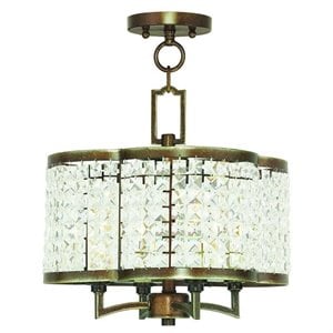 Livex Lighting Grammercy Convertible Mini Chandelier in Palacial Bronze