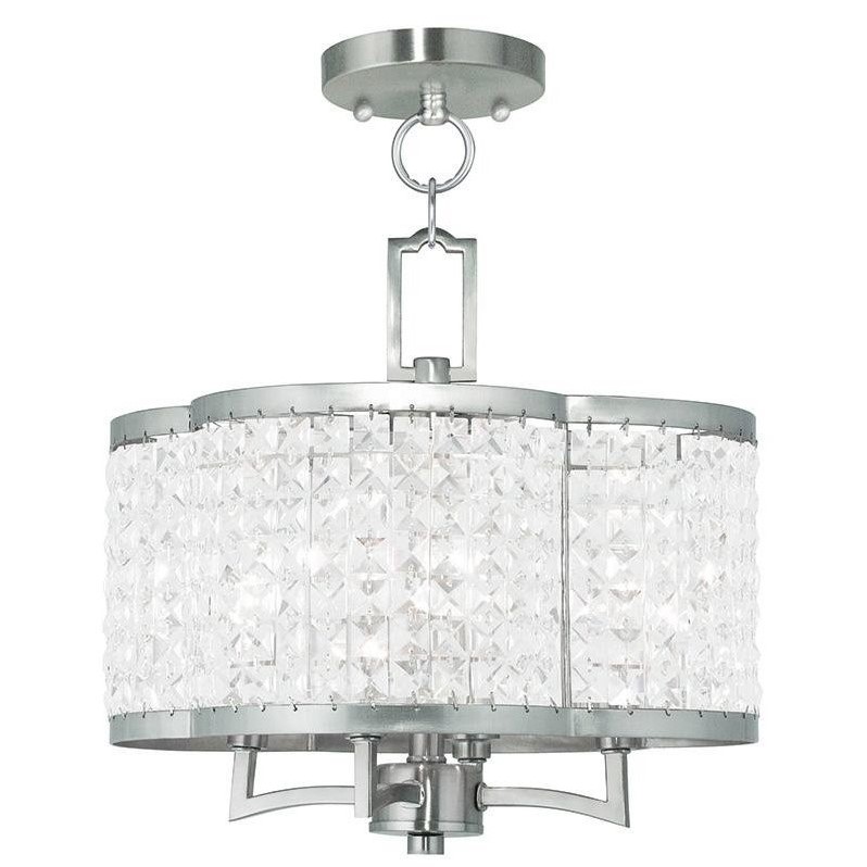 Livex Lighting Grammercy Convertible Mini Chandelier in Brushed Nickel