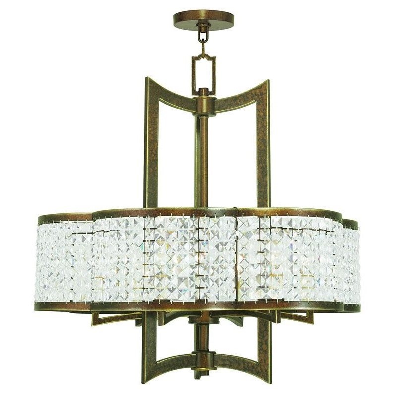 Livex Lighting Grammercy Chandelier in Hand Painted Palacial Bronze
