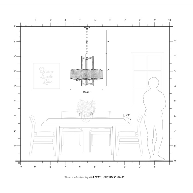 Livex Lighting Grammercy Chandelier in Brushed Nickel