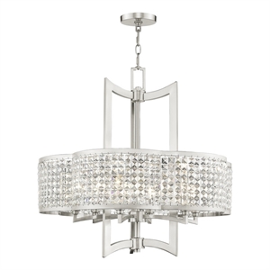 Livex Lighting Grammercy Chandelier in Brushed Nickel